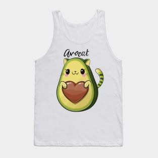 Cute Cartoon Kawaii Avocado Tank Top